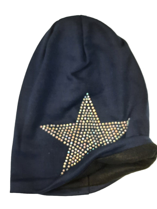 Beanie mit Glitzerstern