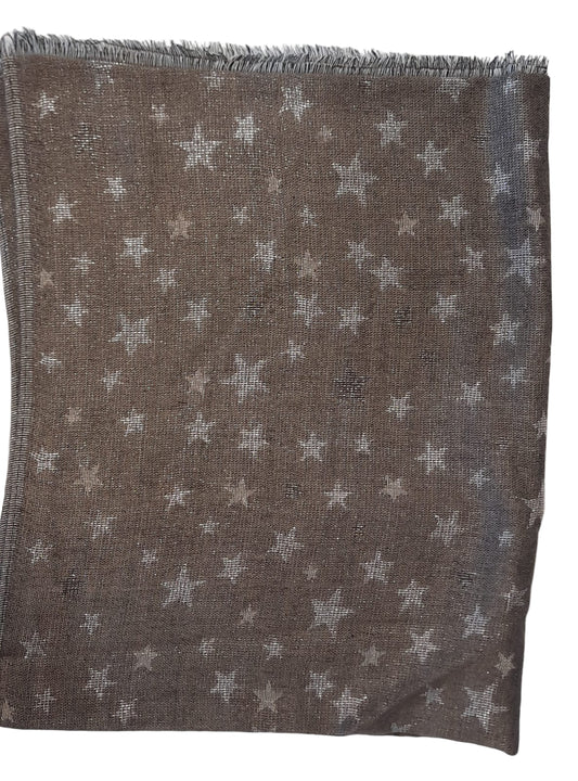 Eleganter Glitzer - Schal Silber - Grau - Kleine Sterne - Folad Home & Style