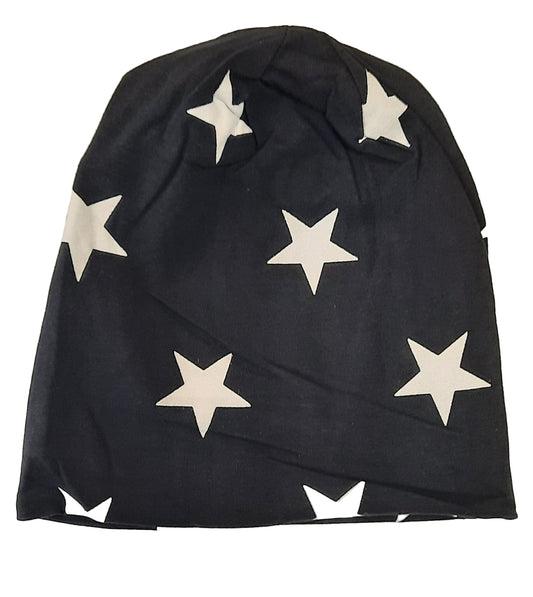 Kinder-Beanie mit weißen Sternen