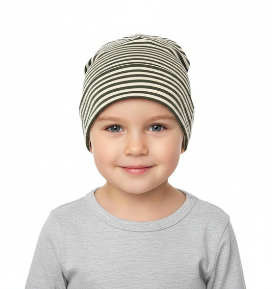 Kinder - Beanie Ringelmuster – Weich & Warm - Folad Home & Style