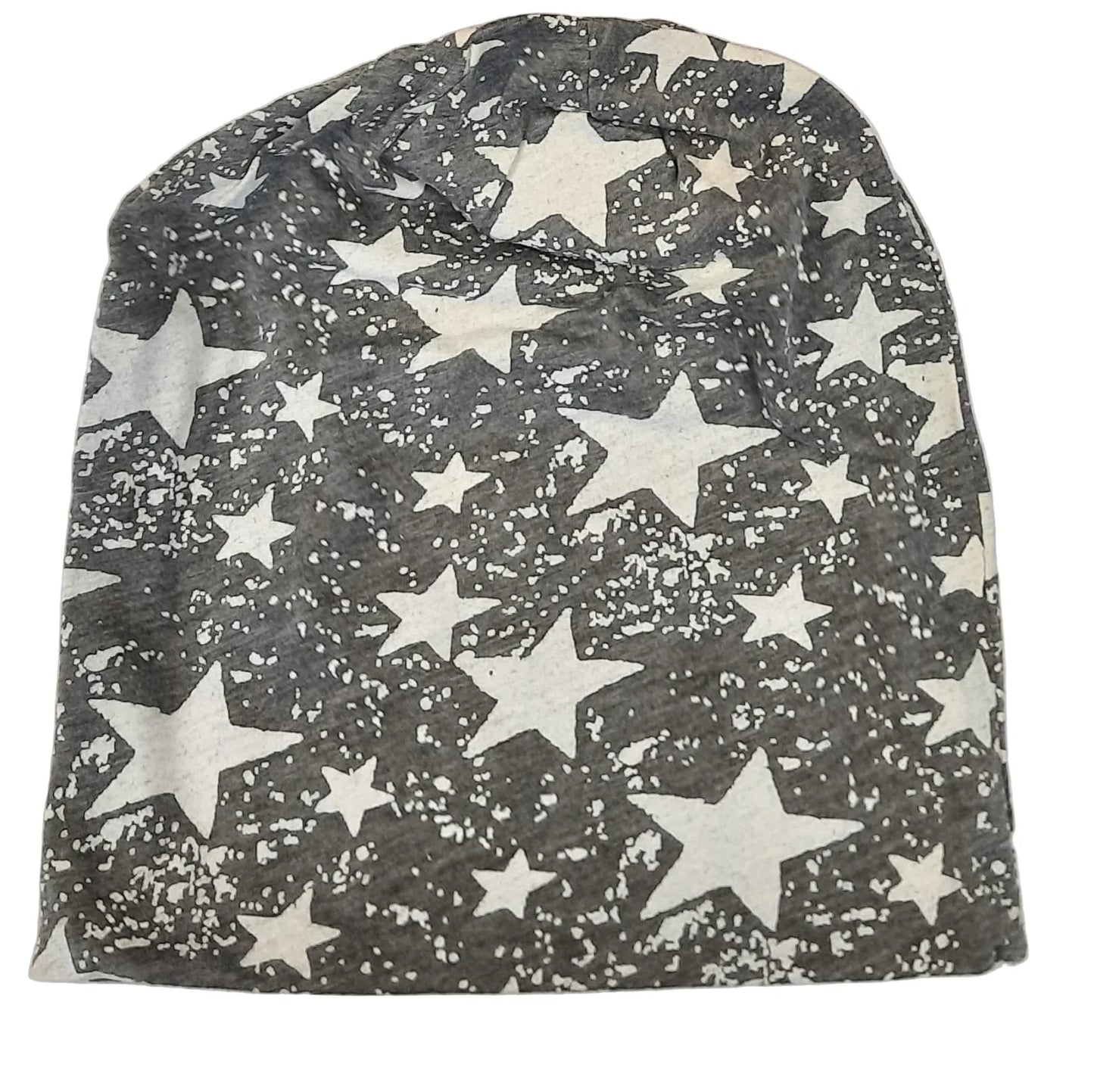 Beanie, grau mit weißen Sternen, gefüttert - Folad Home & Style