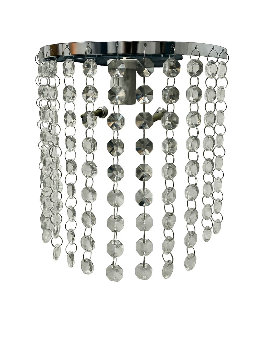 Elegante Wandlampe mit Kristallhängern – Silber & Glamourös - Folad Home & Style