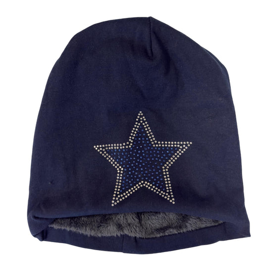 Beanie mit Glitzerstern (Sternumrandung)