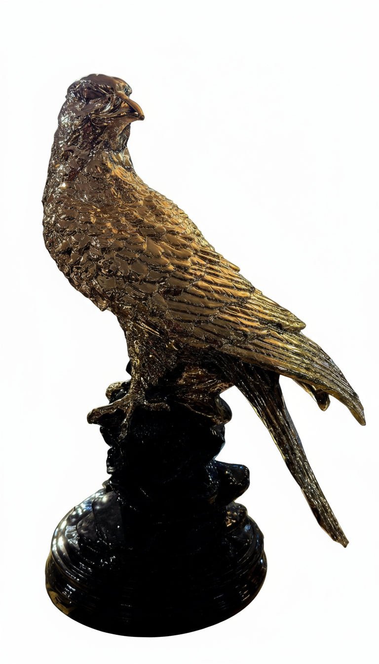 Raubvogelskulptur, Goldfarben - Folad Home & Style