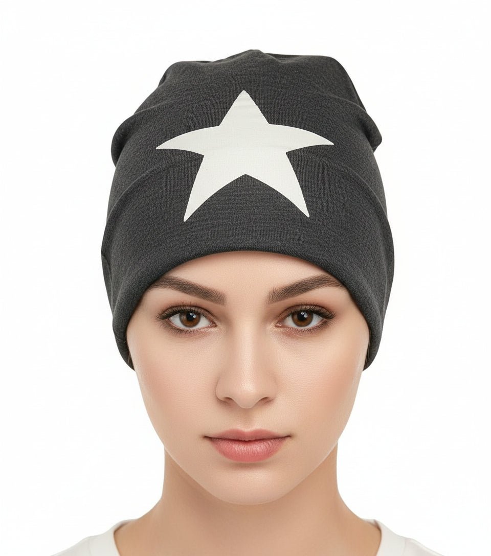 Beanie mit Sternapplikation – Unisex Wintermütze - Folad Home & Style