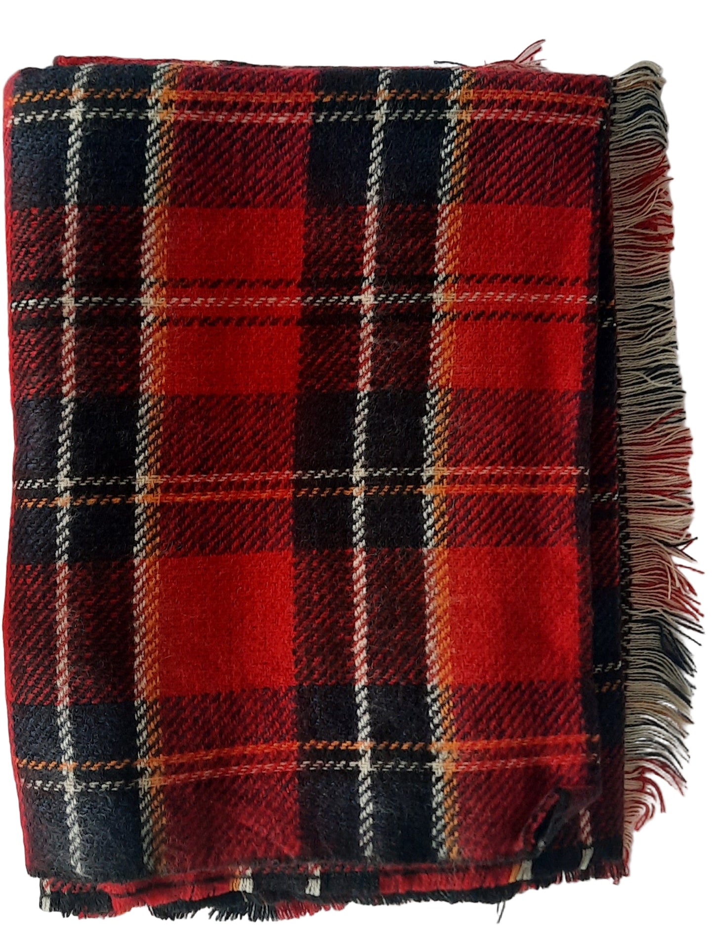 Damenschal Schottenmuster – Rot - Schwarz, dick & warm - Folad Home & Style
