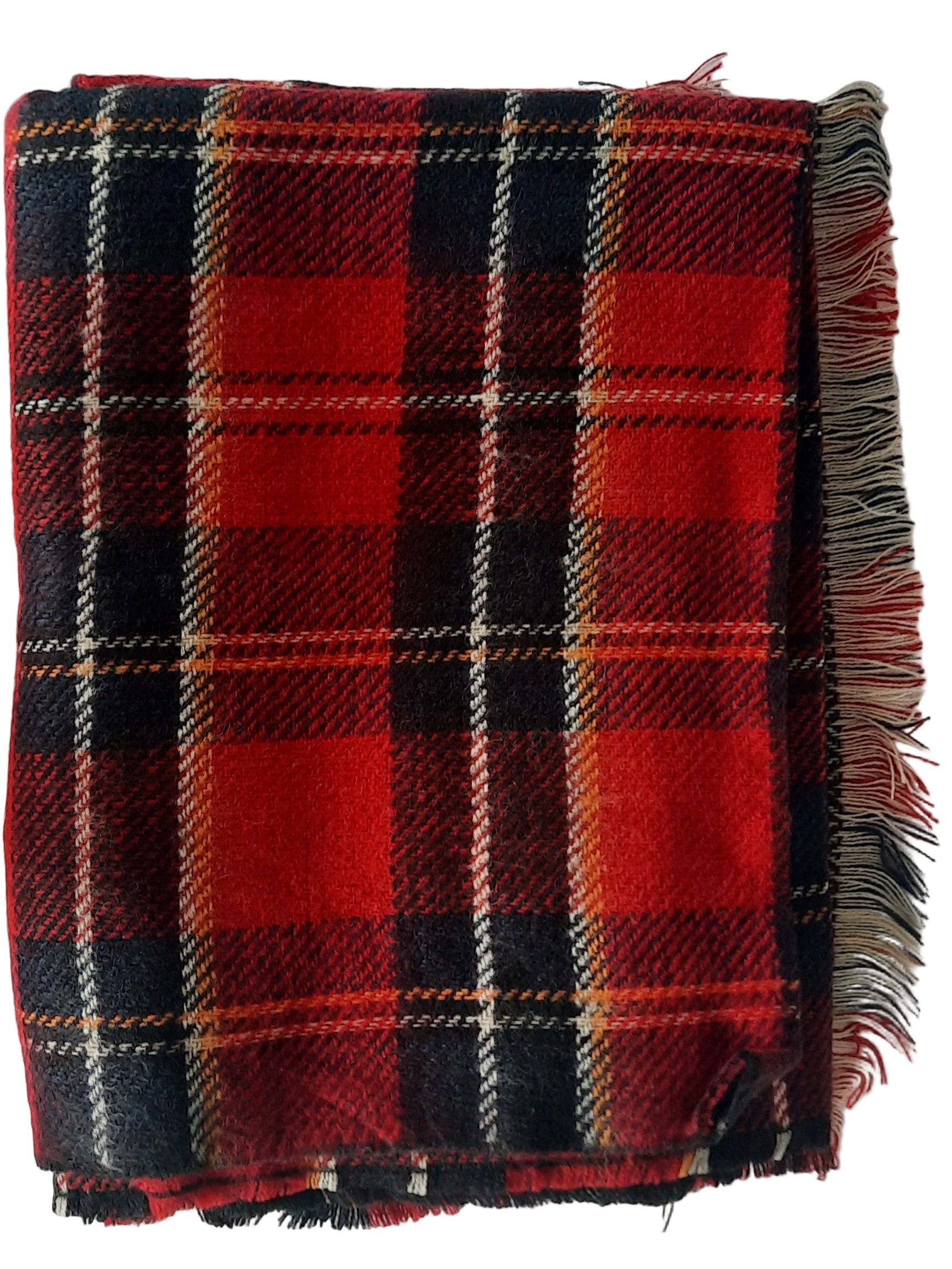 Damenschal Schottenmuster – Rot - Schwarz, dick & warm - Folad Home & Style