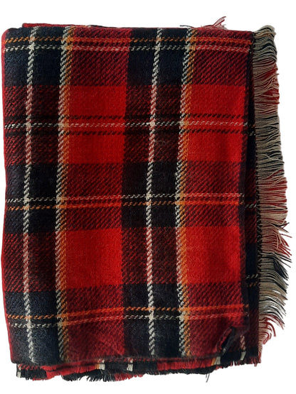 Damenschal Schottenmuster – Rot - Schwarz, dick & warm - Folad Home & Style