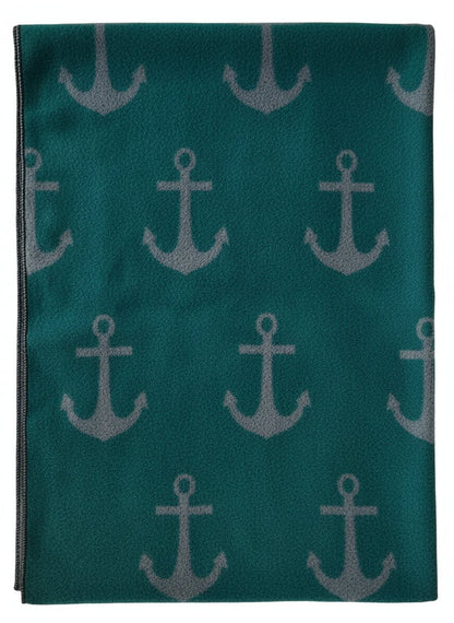 Wendeschal Ankermotiv Maritim – XXL Winterschal Blau - Weiß - Folad Home & Style