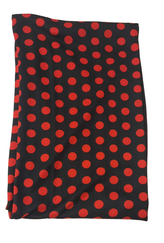 Loop-Schal in Schwarz mit roten Punkten, zeitloses Design für Damen