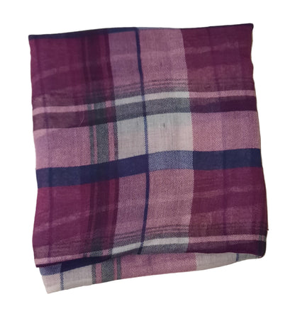 Schal Bordeaux kariert – Warm & Elegant - Folad Home & Style