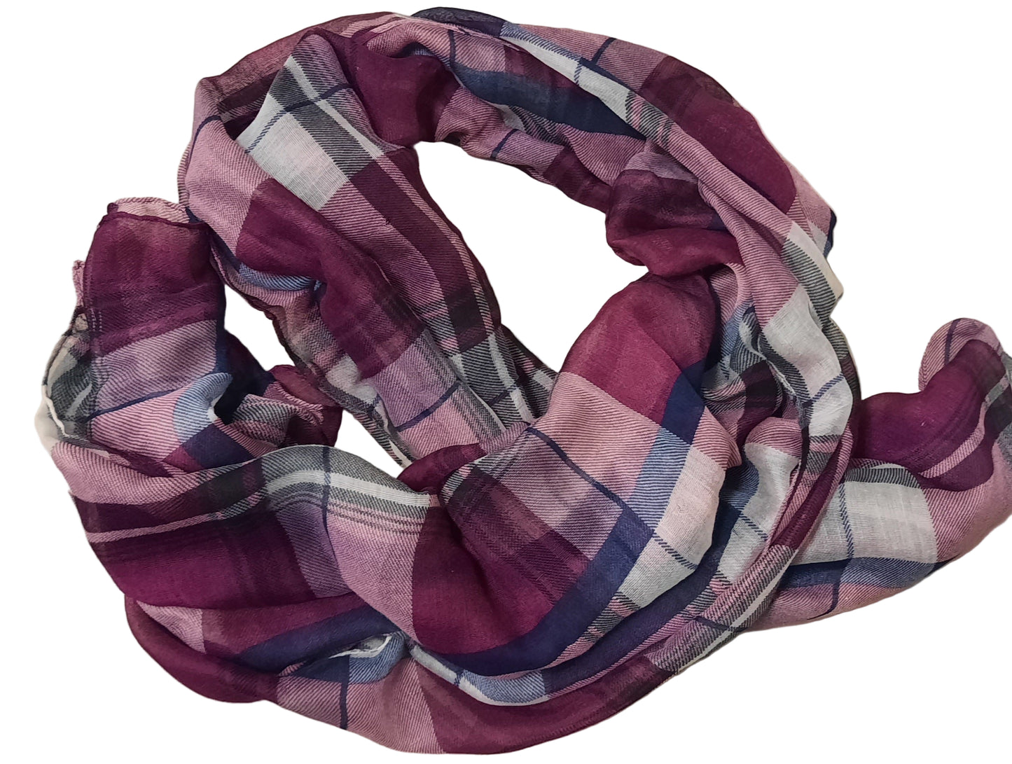 Schal Bordeaux kariert – Warm & Elegant - Folad Home & Style