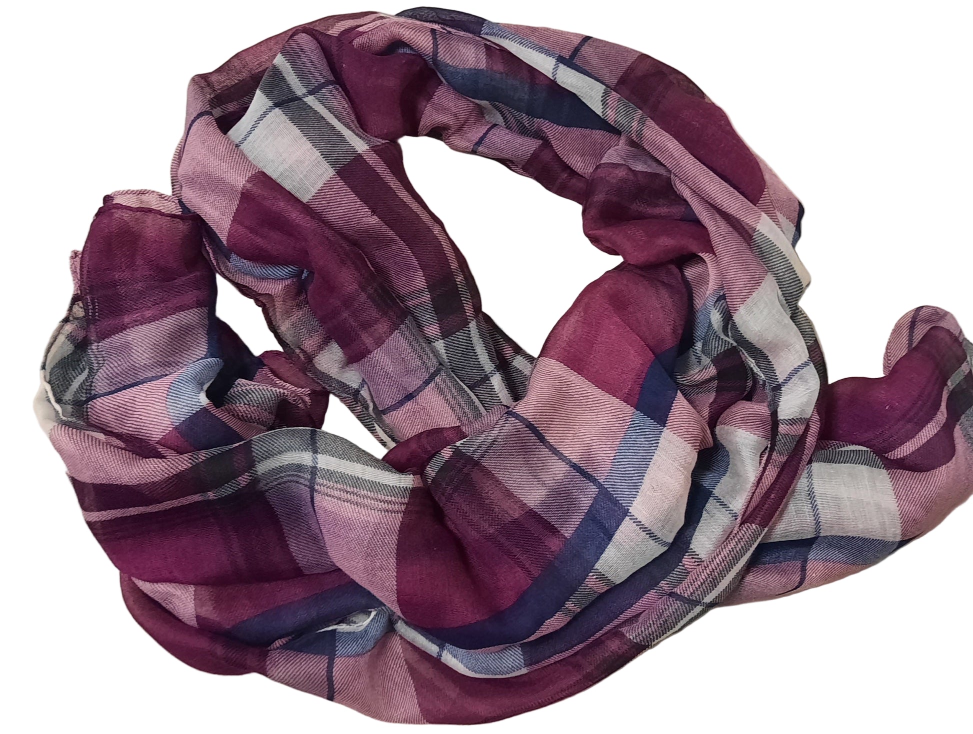 Schal Bordeaux kariert – Warm & Elegant - Folad Home & Style