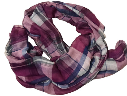 Schal Bordeaux kariert – Warm & Elegant - Folad Home & Style