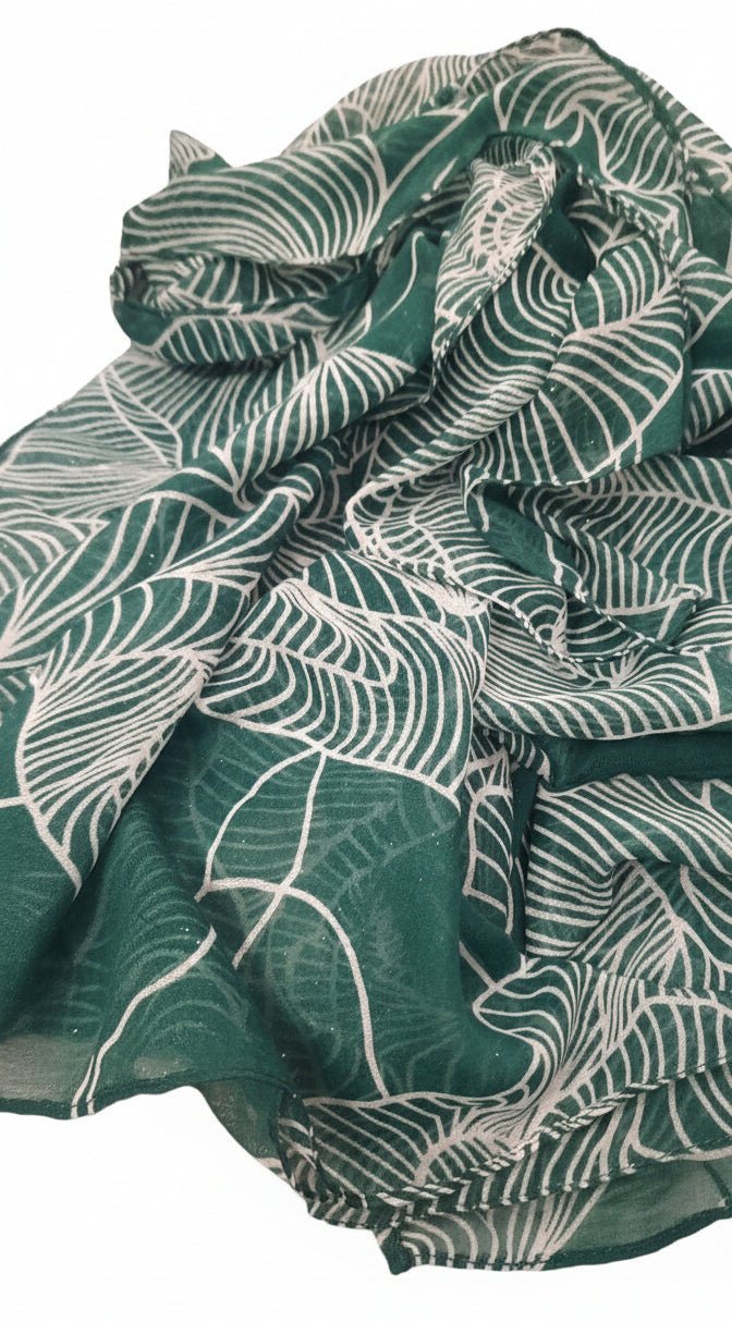 Herbstschal mit Blätterornament - Folad Home & Style
