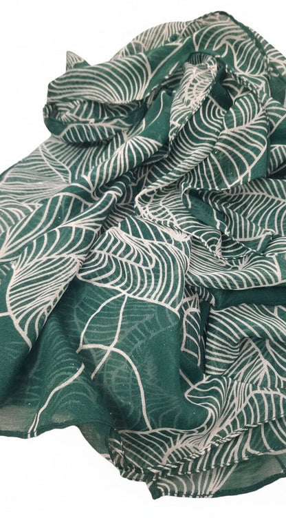 Herbstschal mit Blätterornament - Folad Home & Style