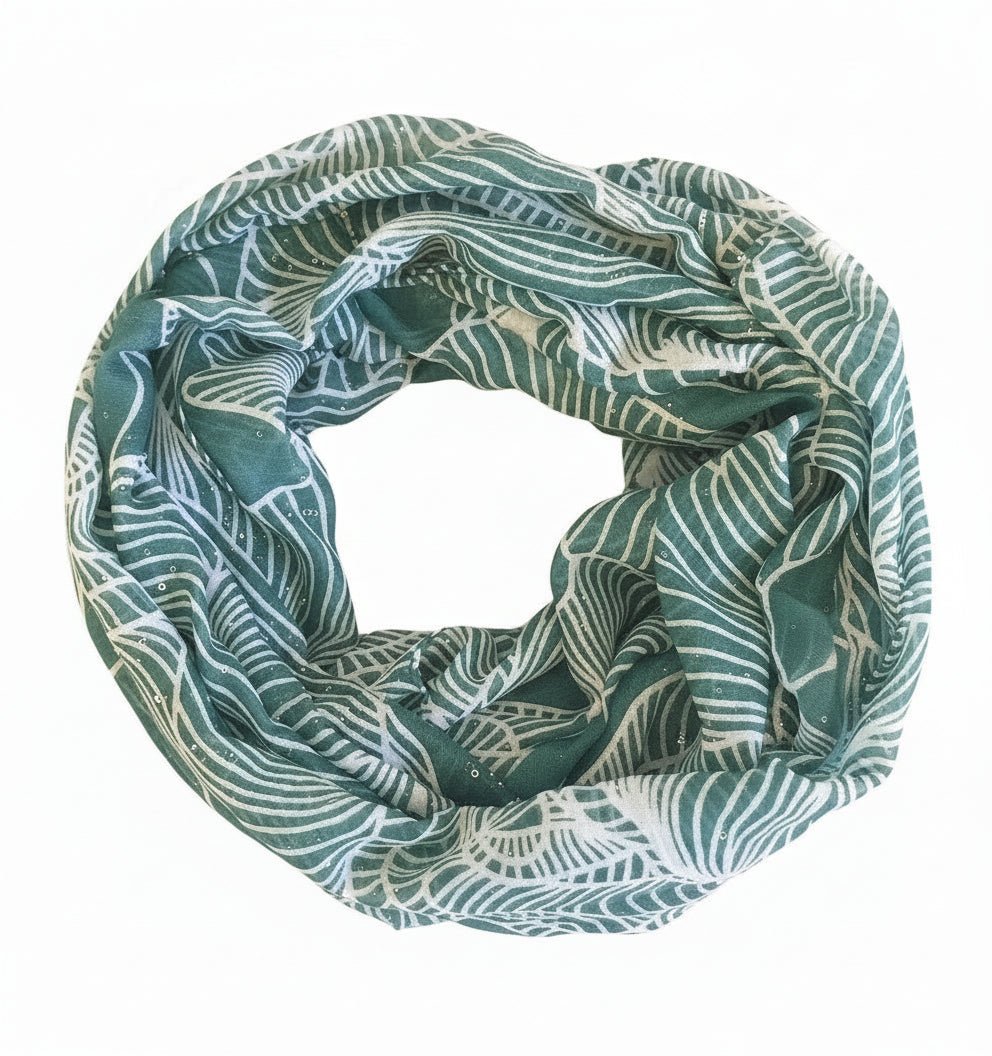 Herbstschal mit Blätterornament - Folad Home & Style