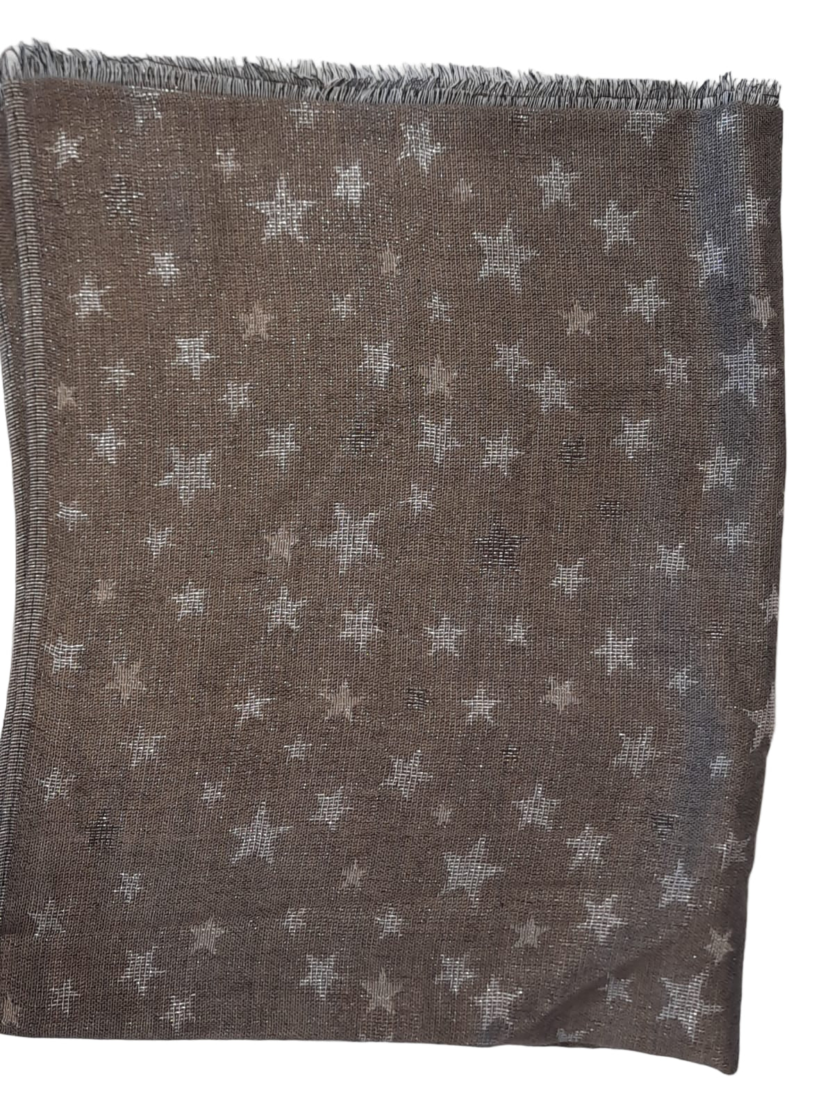 Eleganter Glitzer - Schal Silber - Grau - Kleine Sterne - Folad Home & Style