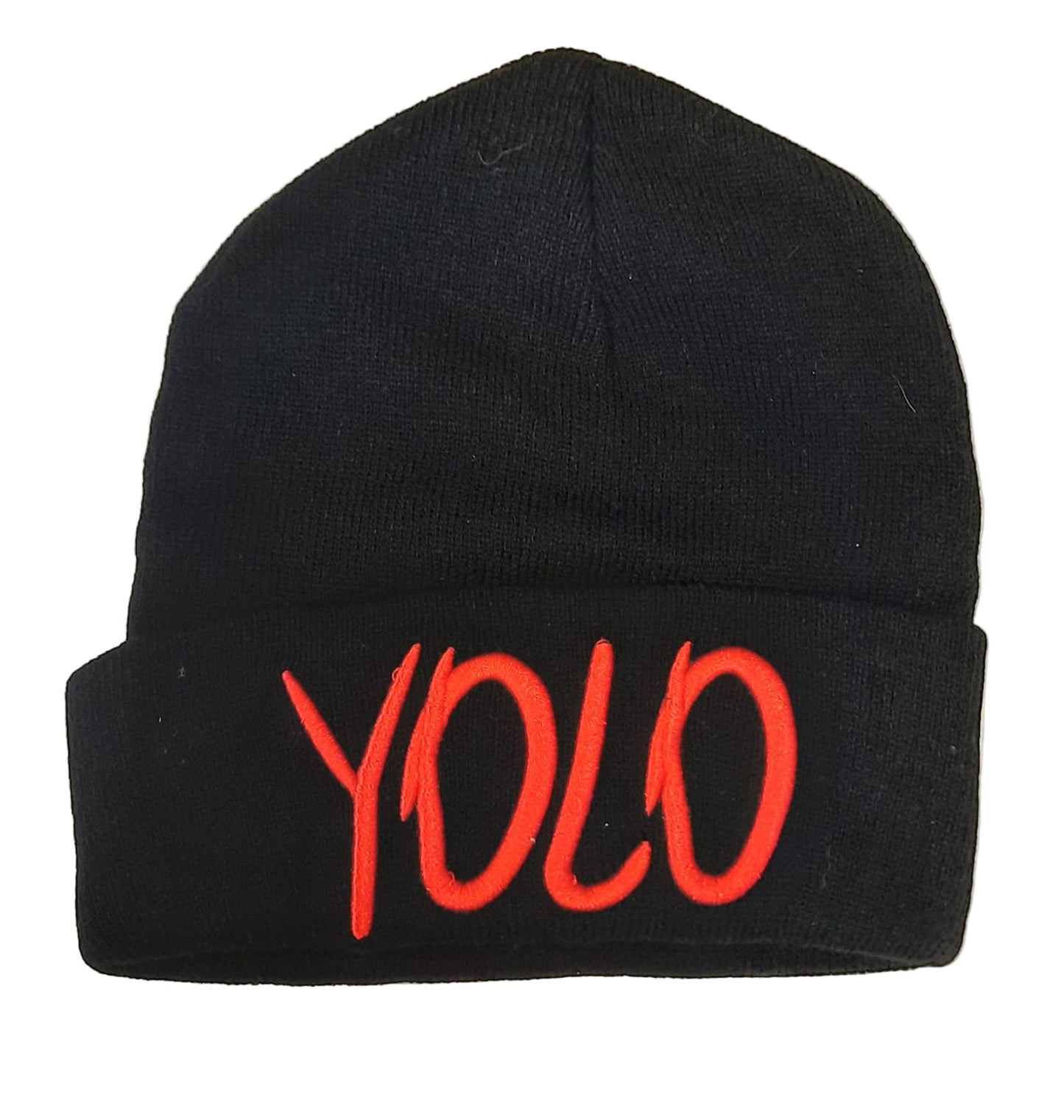 Warme Strickmütze mit Applikation ,Yolo' - Folad Home & Style