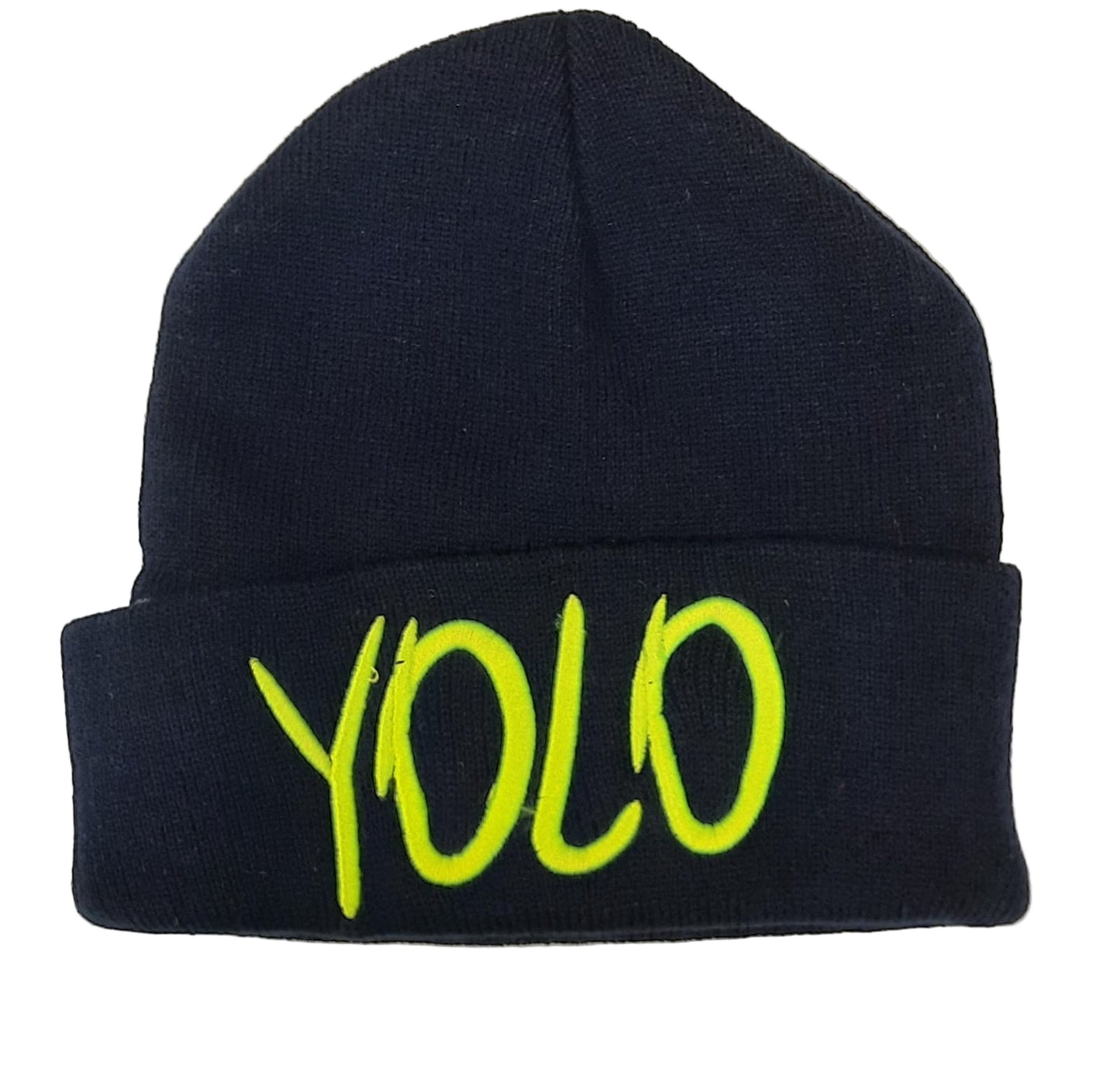 Warme Strickmütze mit Applikation ,Yolo' - Folad Home & Style