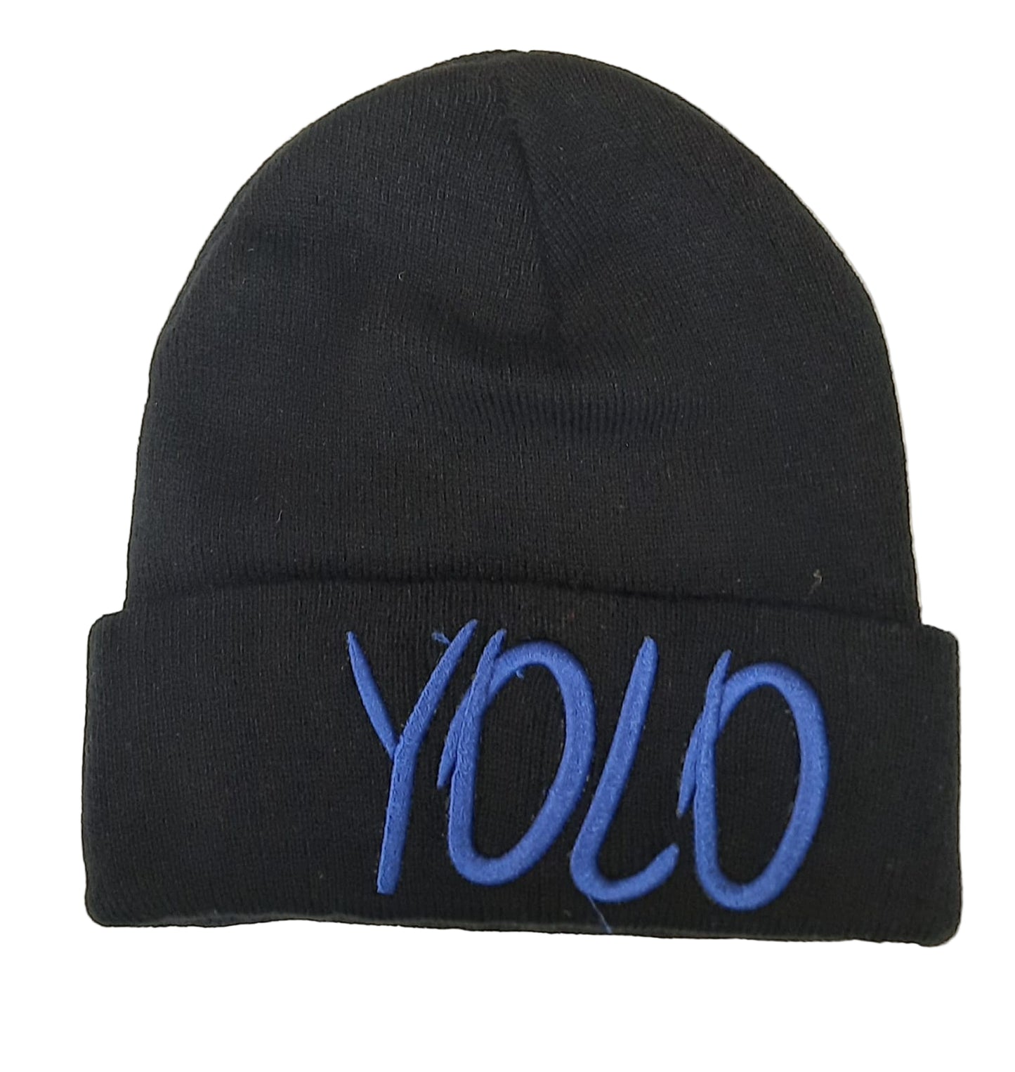 Warme Strickmütze mit Applikation ,Yolo' - Folad Home & Style
