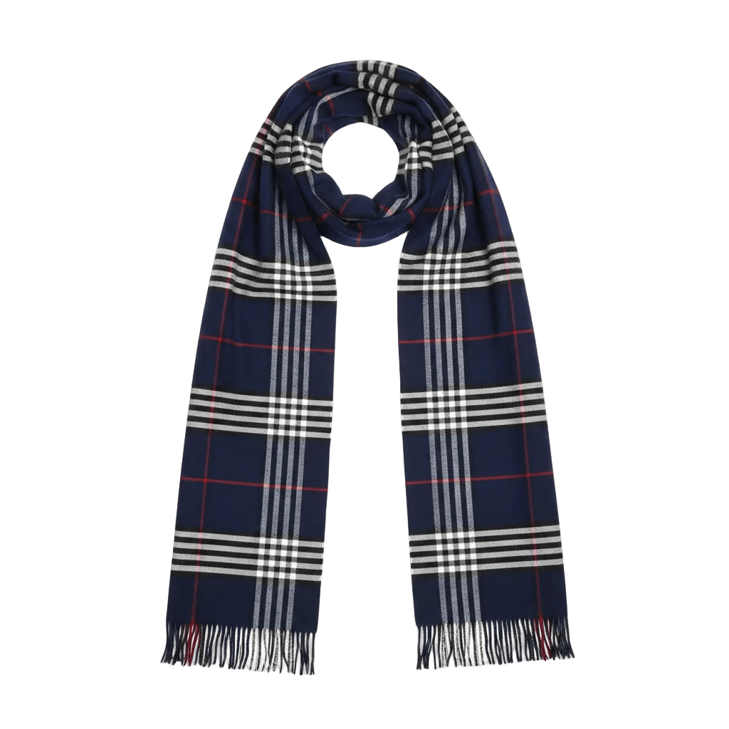 Schal Blau kariert – Cashmerefeel & Weich - Folad Home & Style
