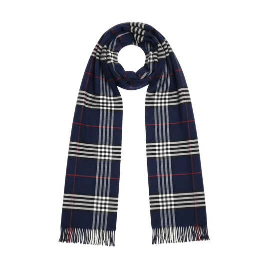 Schal Blau kariert – Cashmerefeel & Weich - Folad Home & Style