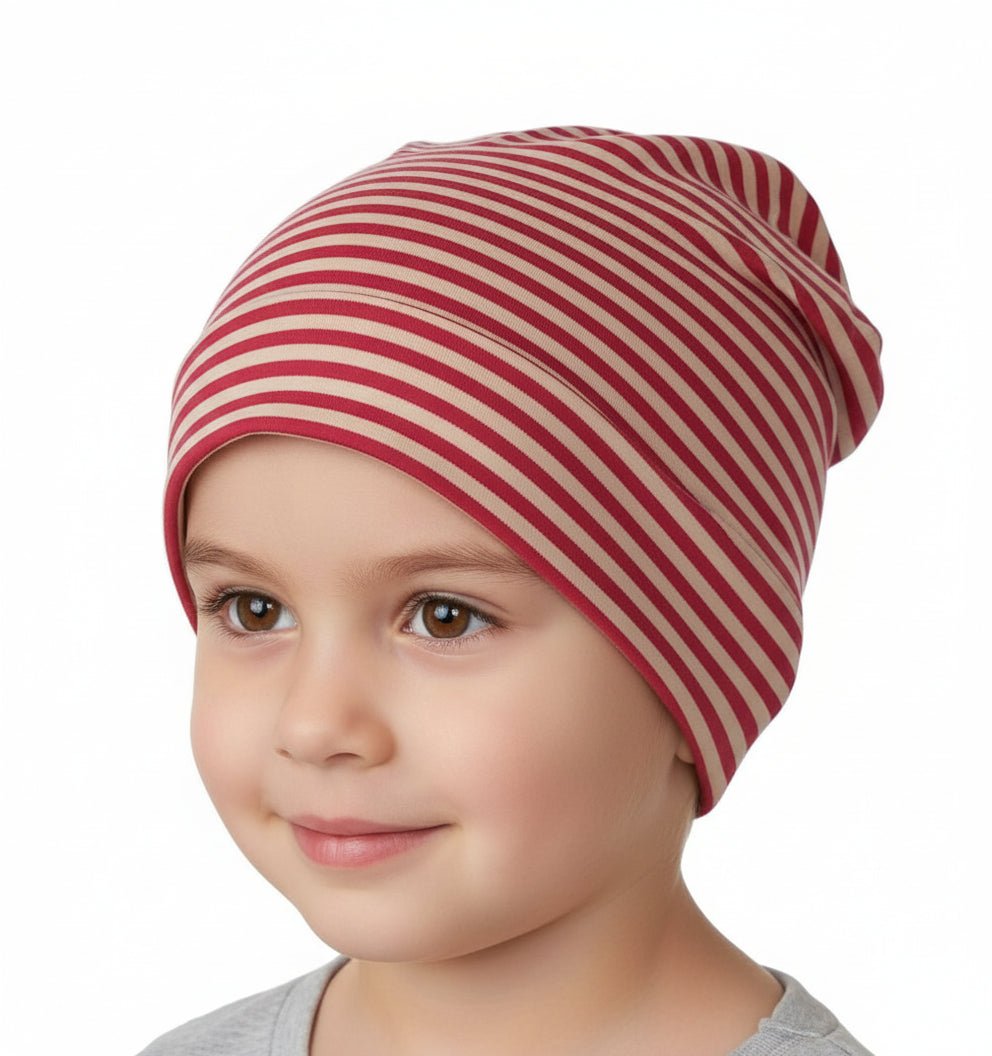 Kinder - Beanie Ringelmuster – Weich & Warm - Folad Home & Style