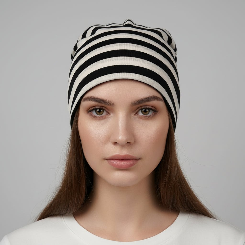 Streifen - Beanie Ringelmuster – Weich & Warm - Folad Home & Style