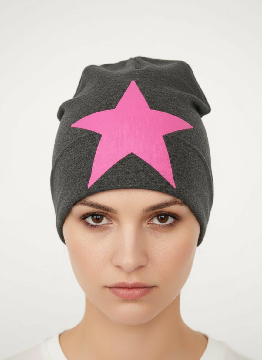 Beanie mit Sternapplikation – Unisex Wintermütze - Folad Home & Style