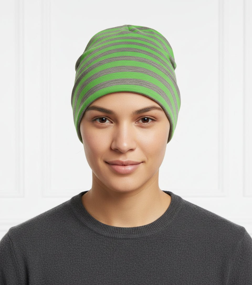 Streifen - Beanie Ringelmuster – Weich & Warm - Folad Home & Style