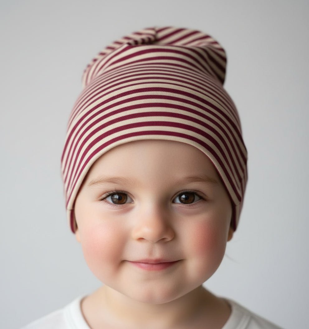 Kinder - Beanie Ringelmuster – Weich & Warm - Folad Home & Style