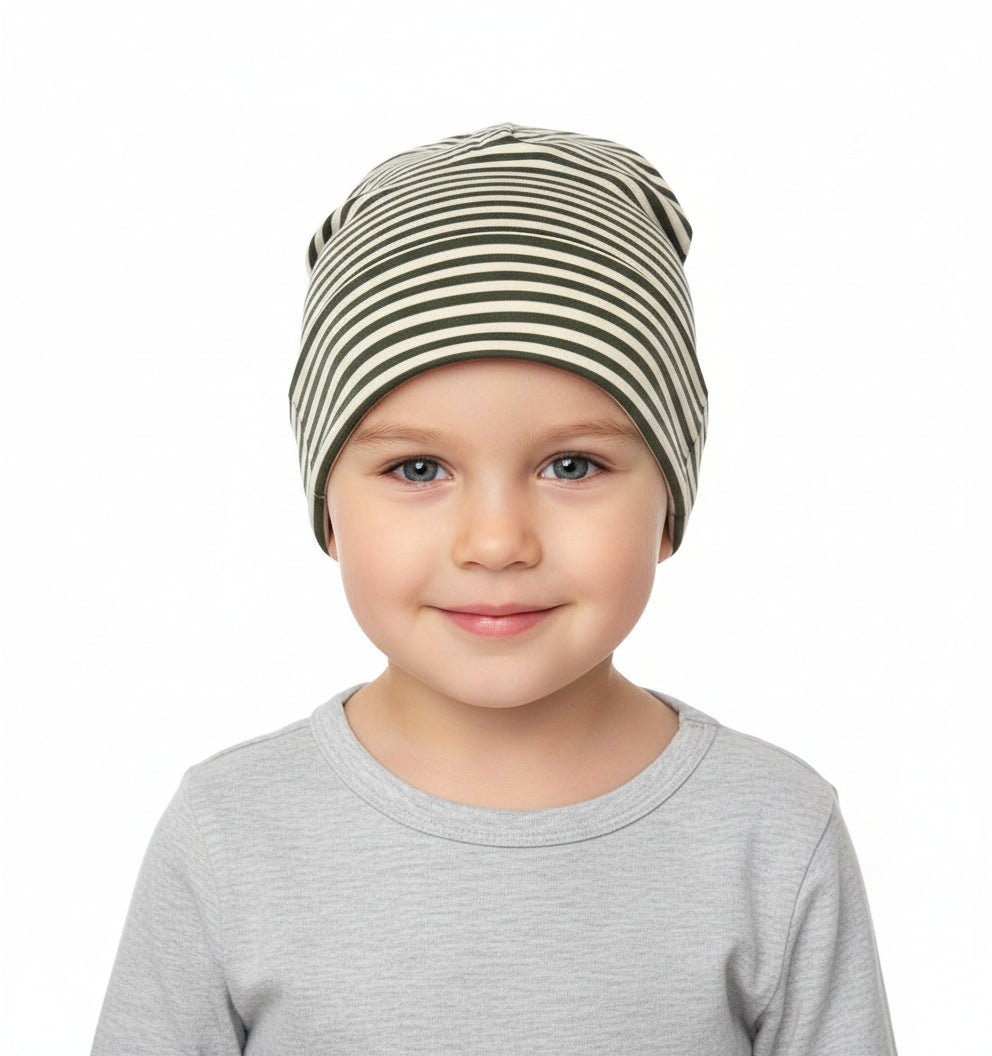 Kinder - Beanie Ringelmuster – Weich & Warm - Folad Home & Style