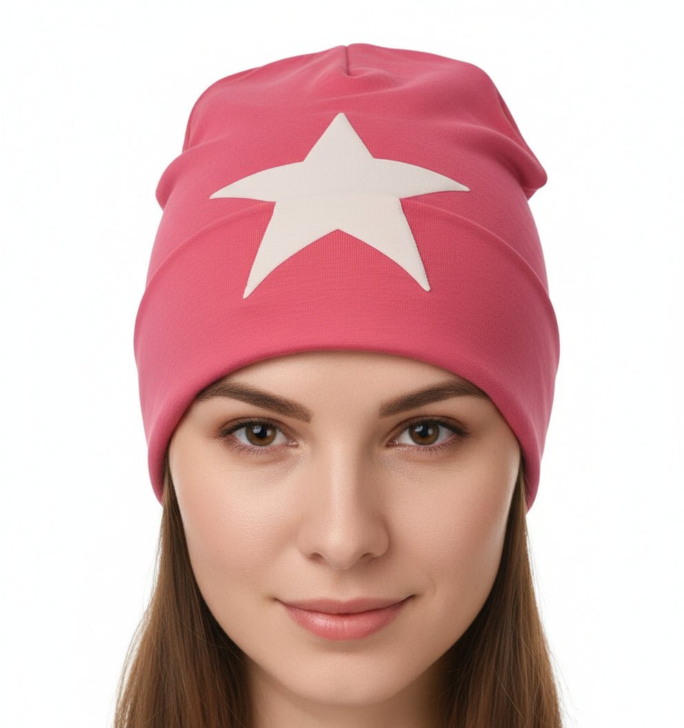 Beanie mit Sternapplikation – Unisex Wintermütze - Folad Home & Style