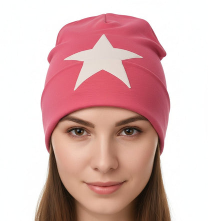 Beanie mit Sternapplikation – Unisex Wintermütze - Folad Home & Style