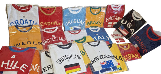 Fußball T-Shirt Länderflaggen | Verschiedene Nationen - Folad Home & Style