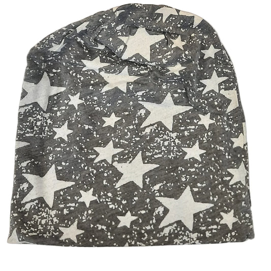 Beanie, grau mit weißen Sternen, gefüttert - Folad Home & Style