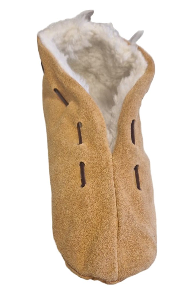 Wildlederhausschuh (Hüttenschuhe), mit Teddyfell gefüttert - Folad Home & Style