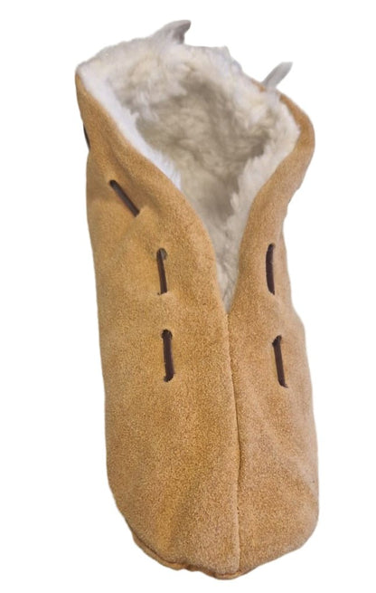 Wildlederhausschuh (Hüttenschuhe), mit Teddyfell gefüttert - Folad Home & Style