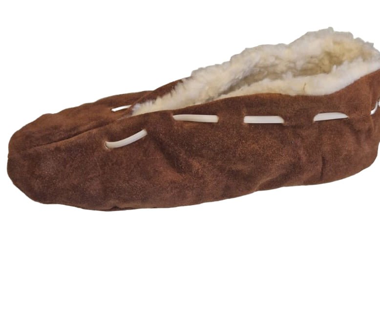 Wildlederhausschuh (Hüttenschuhe), mit Teddyfell gefüttert - Folad Home & Style