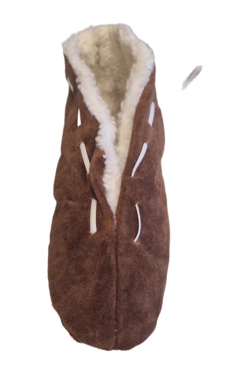 Wildlederhausschuh (Hüttenschuhe), mit Teddyfell gefüttert - Folad Home & Style