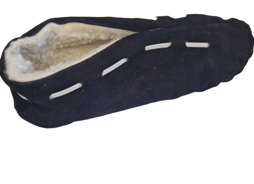 Wildlederhausschuh (Hüttenschuhe), mit Teddyfell gefüttert - Folad Home & Style