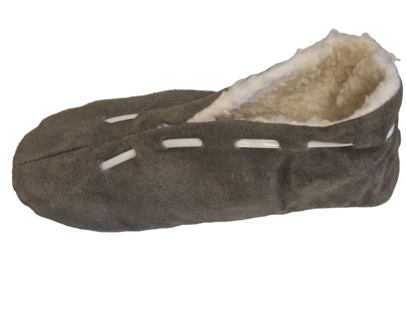 Wildlederhausschuh (Hüttenschuhe), mit Teddyfell gefüttert - Folad Home & Style