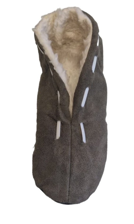 Wildlederhausschuh (Hüttenschuhe), mit Teddyfell gefüttert - Folad Home & Style