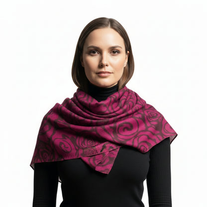 Schal mit Rosenblüten - Muster - Folad Home & Style