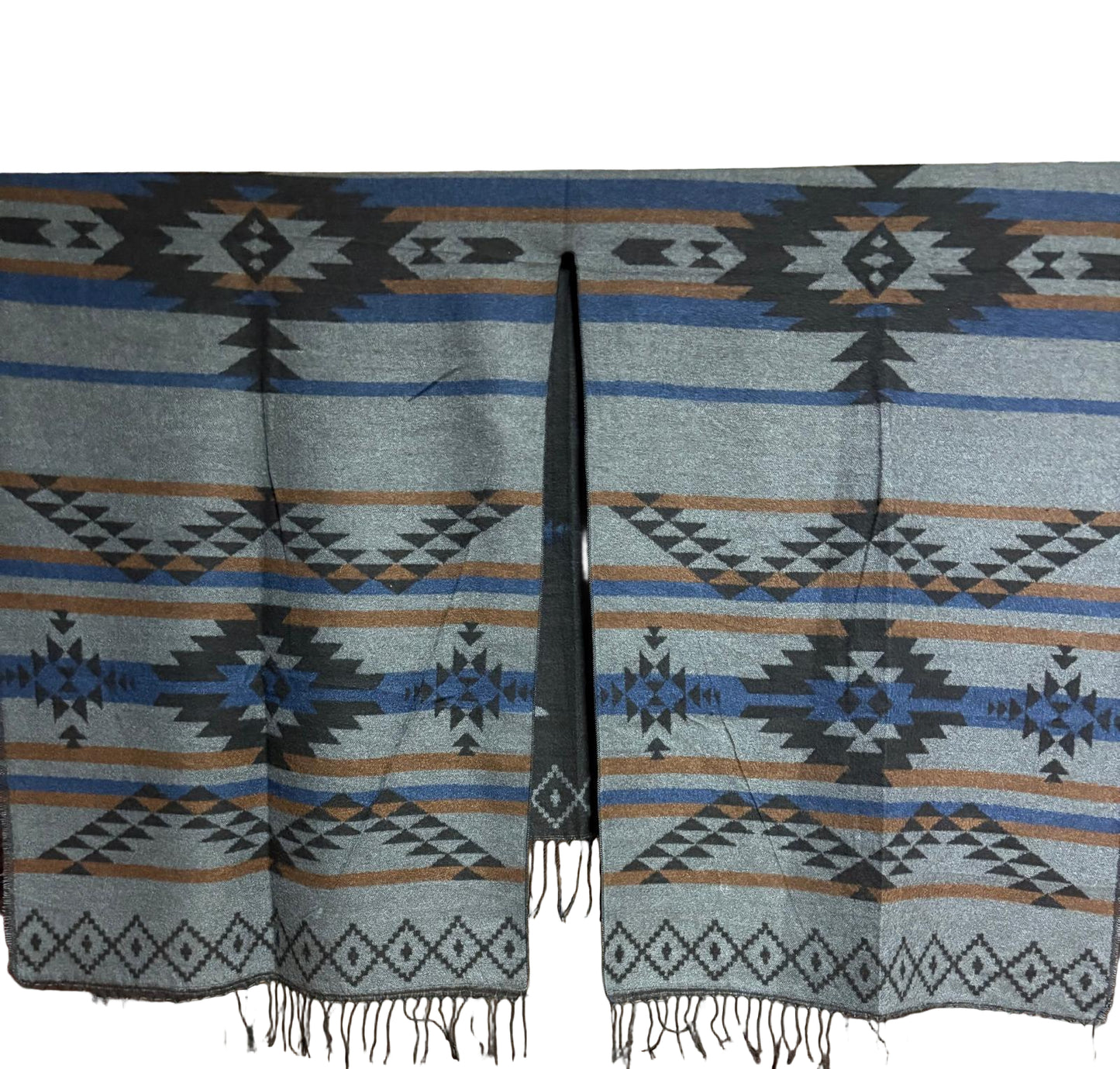 Ethno - Poncho in warmen Farben – Traditionell & Stylisch - Folad Home & Style