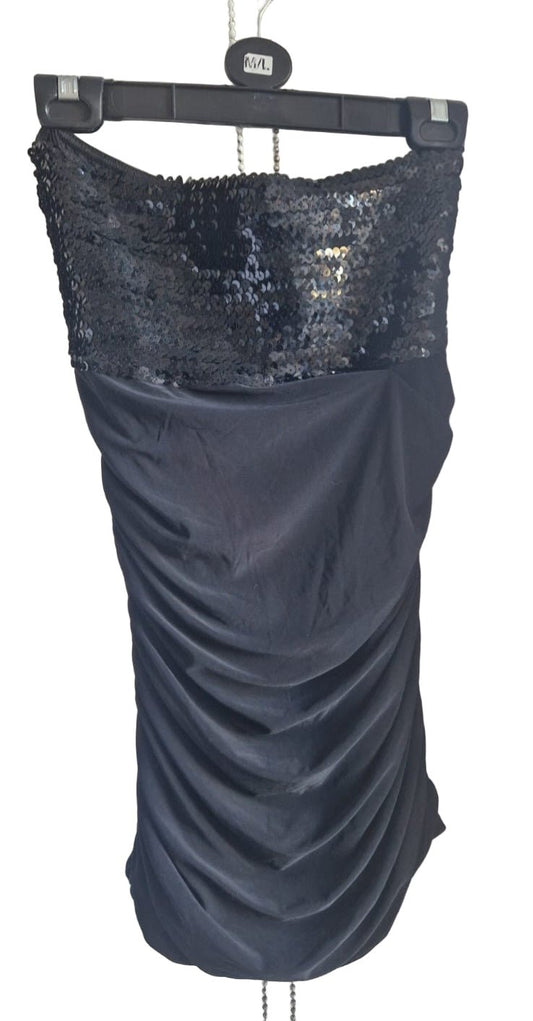 Glamouröses Partykleid Schwarz mit Pailletten - Oberteil – Festlich & Elegant - Folad Home & Style