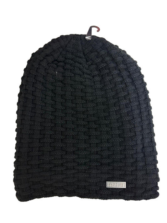 Warme Strickmütze, Schwarz