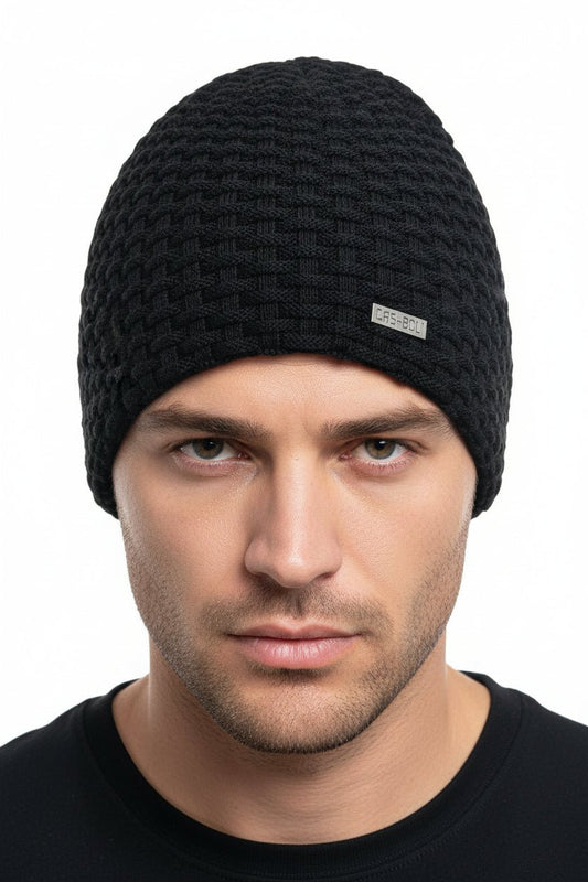 Warme Strickmütze Schwarz – Klassisch & Kuschelig - Folad Home & Style