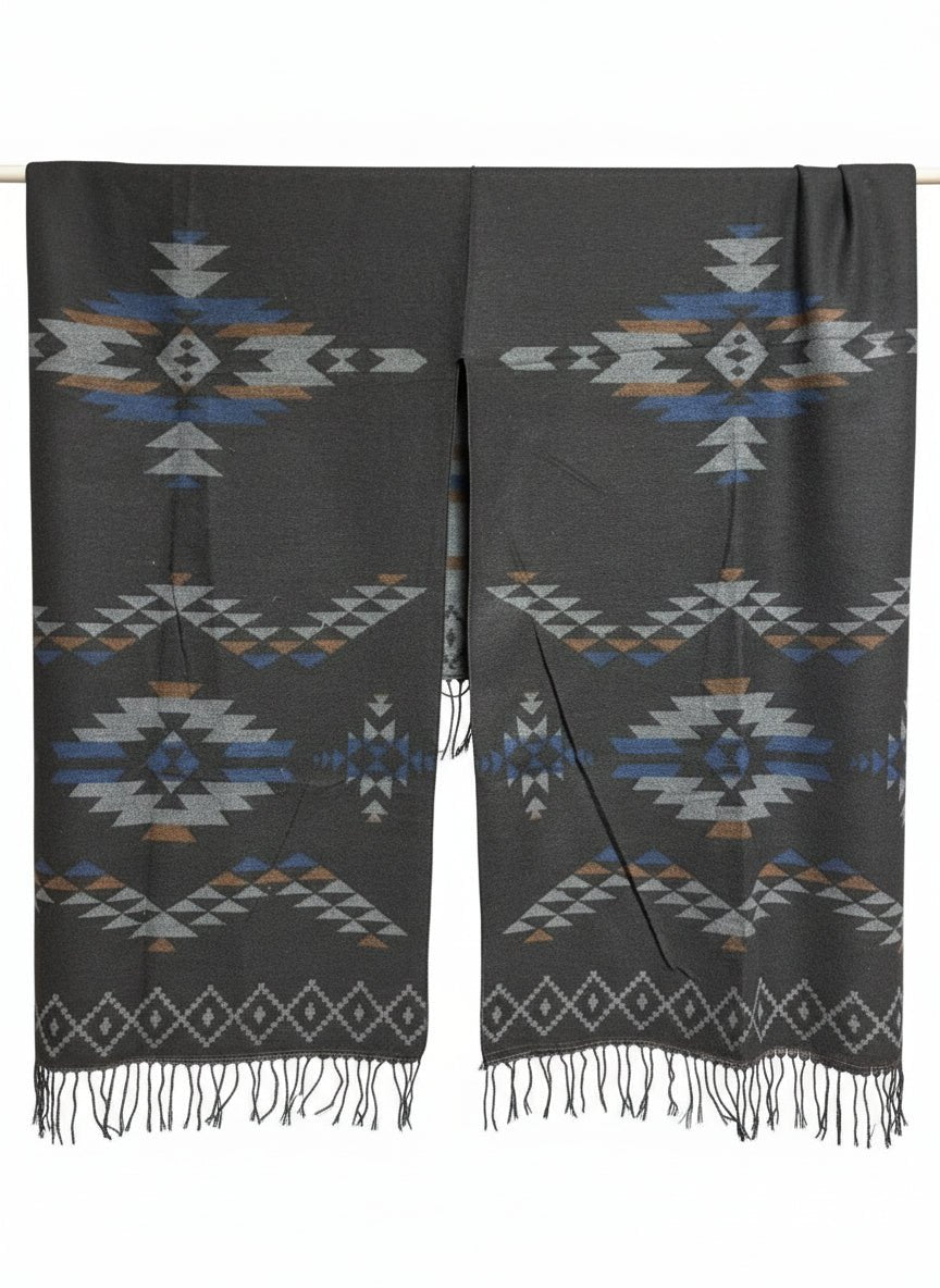 Ethno - Poncho in warmen Farben – Traditionell & Stylisch - Folad Home & Style